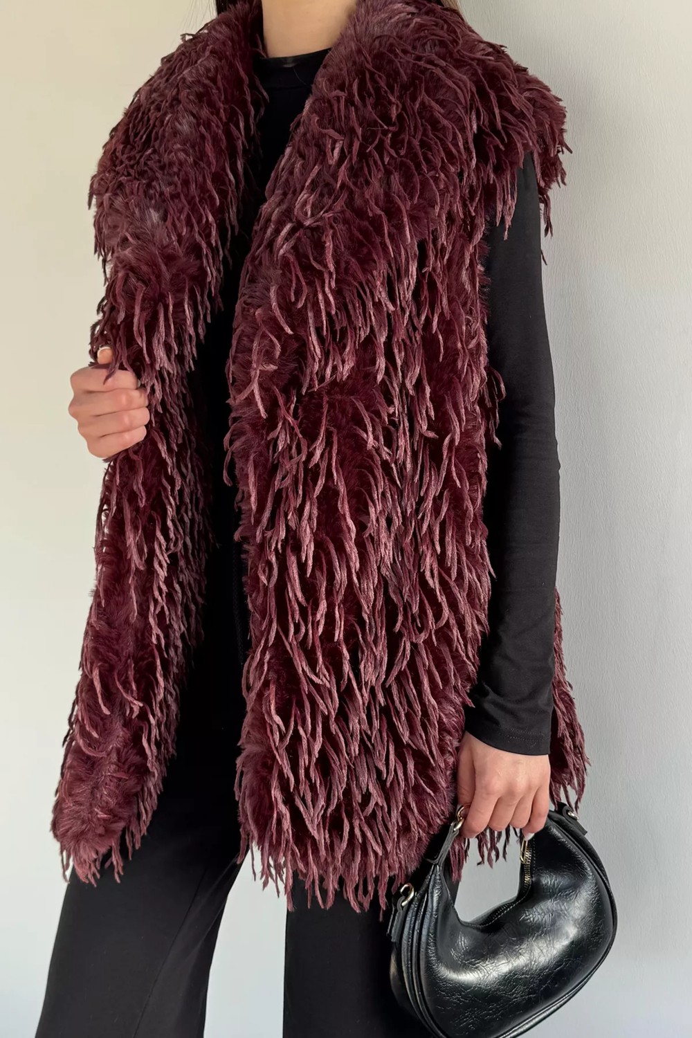 Gülseli Kadın Astarlı Püsküllü Yelek (S-M-L-Xl Uyumludur) P-00020193 görsel 2