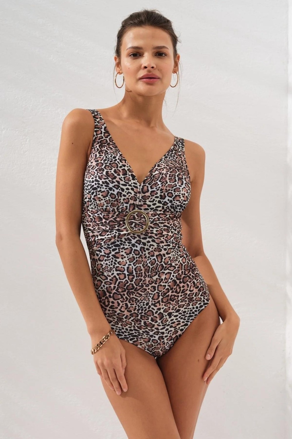Pierre Cardin STELLA V YAKA TOKALI MAYO LEOPAR görsel 2