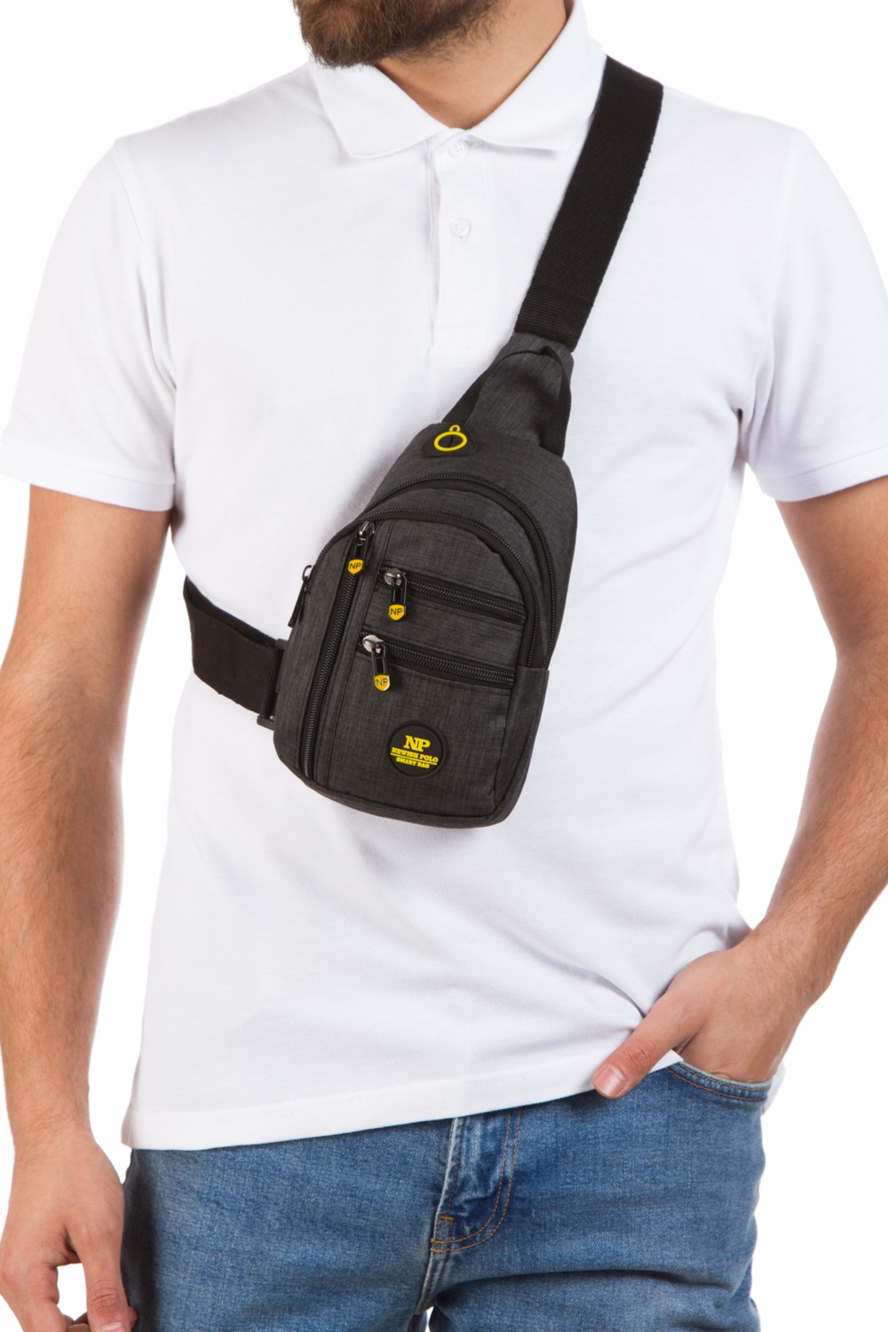 Sannora Bags Unisex Su Geçirmez Kulaklık USB Çıkışlı Çapraz Askılı Çanta Bel Omuz ve Göğüs Çanta Günlük Bodybag görsel 5