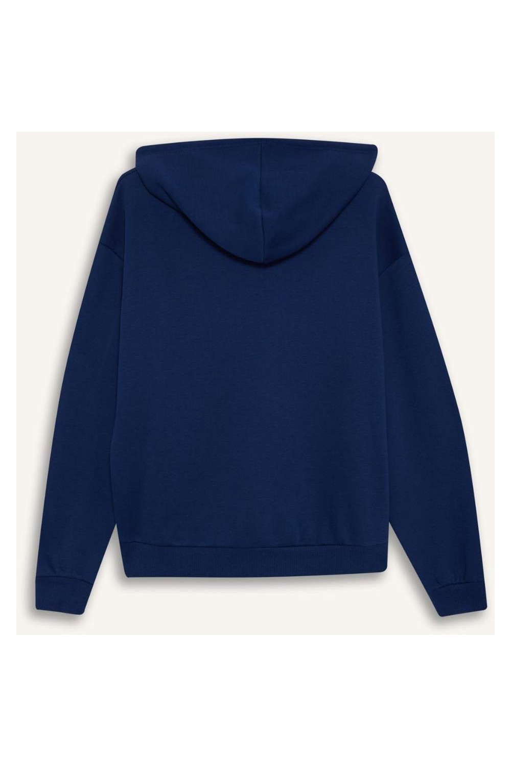 DeFacto Relax Fit Kapüşonlu Cepli Basic Düz Fermuarlı Sweatshirt C1809AX24WN görsel 8