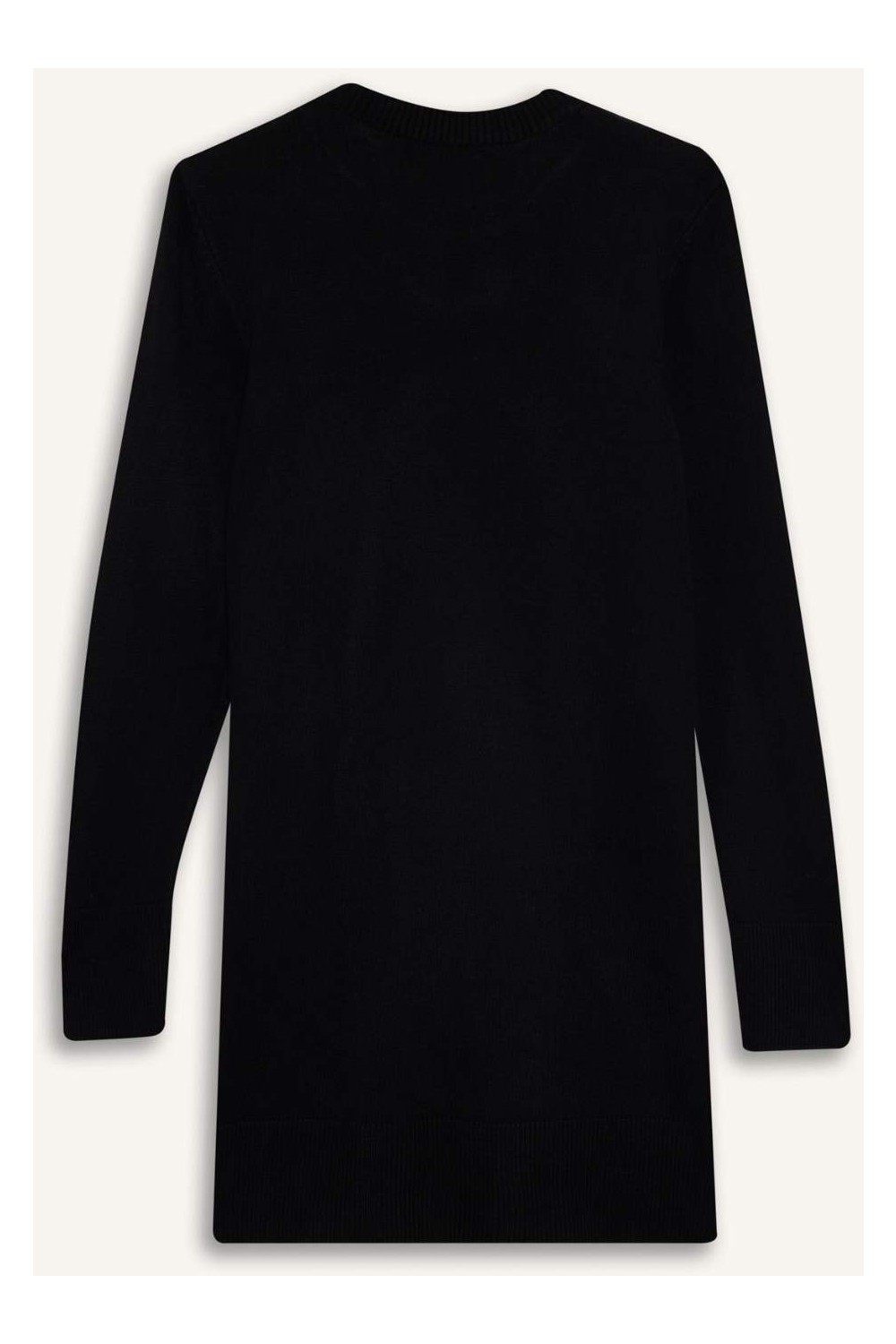 DeFacto Regular Fit Bisiklet Yaka Yırtmaçlı Basic Düz Triko Kazak Tunik H3431AZ24AU görsel 8