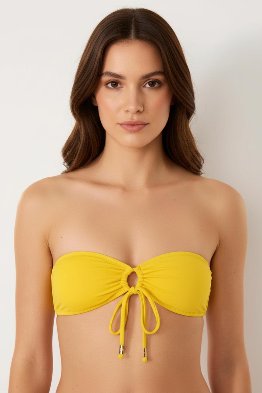 Ayyıldız 63567 Sarı Straplez Bikini Üstü