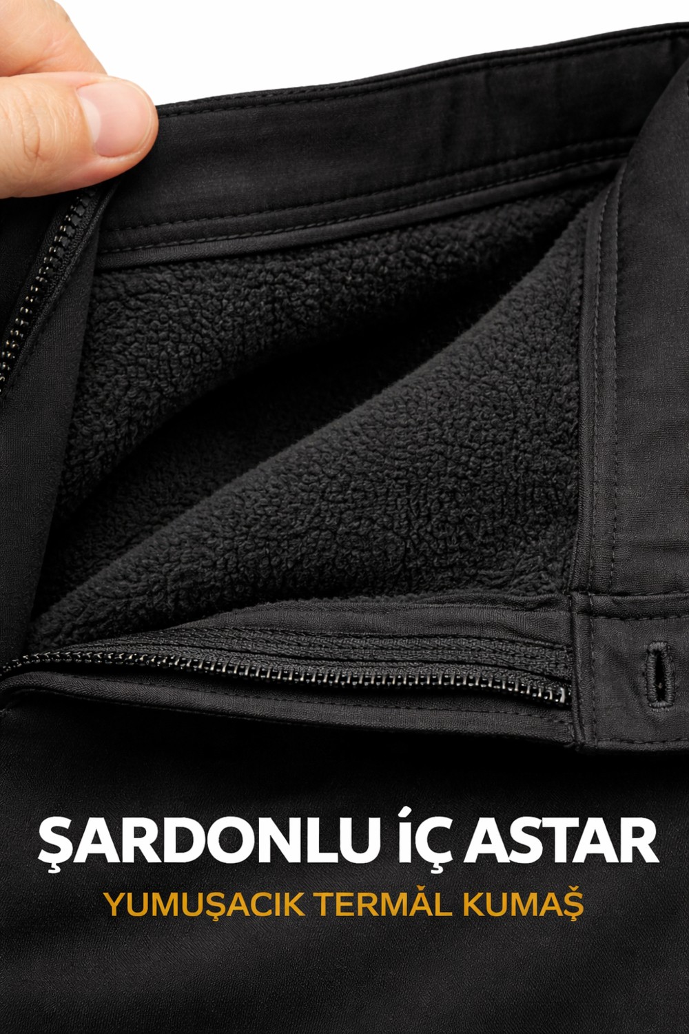 We&Me Erkek Düz Kesim Şardonlu Keten Pantolon, Termal Iç Yüzeyli görsel 4