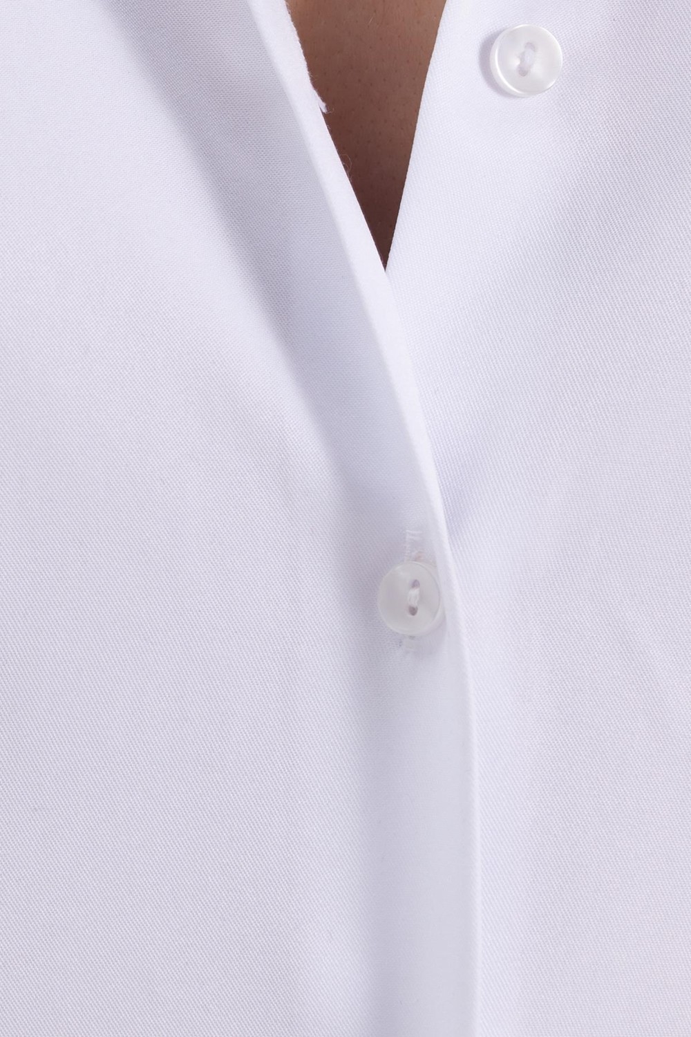 Tudors Kadın Slim Fit Dar Kesim Pensli Vucüda Oturan Uzun Manşet Beyaz Gömlek görsel 7