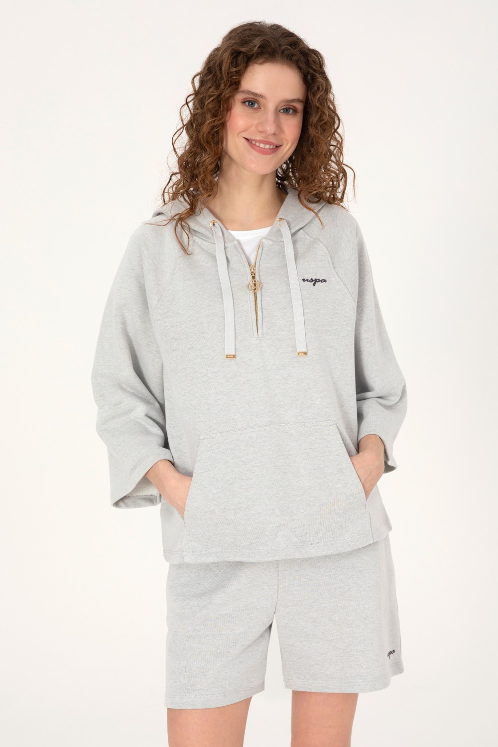 U.S. Polo Assn. Kadın Siyah Basic Sweatshirt 50319959-VR046