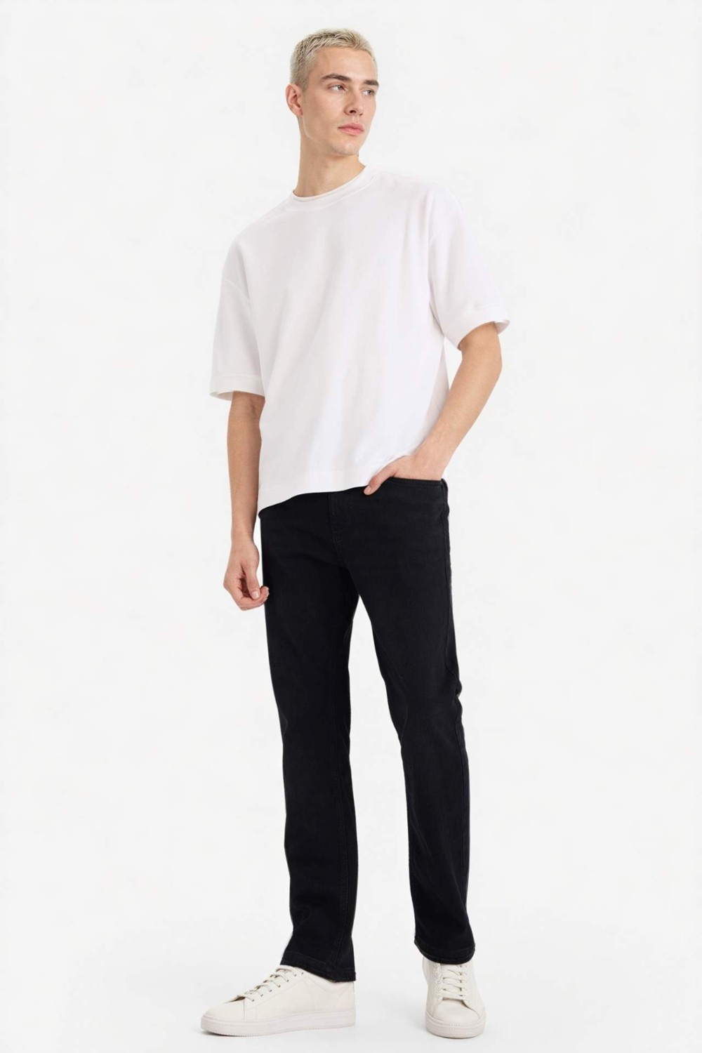 DeFacto Sergio Regular Fit Normal Bel Boru Paça Jean Pantolon W6868AZ26SP