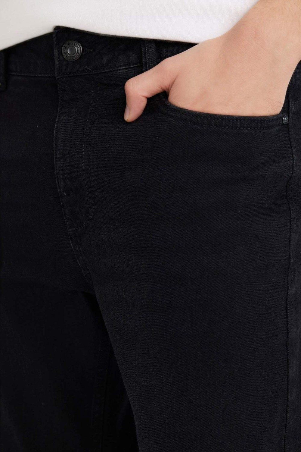 DeFacto Sergio Regular Fit Normal Bel Boru Paça Jean Pantolon W6868AZ26SP görsel 4