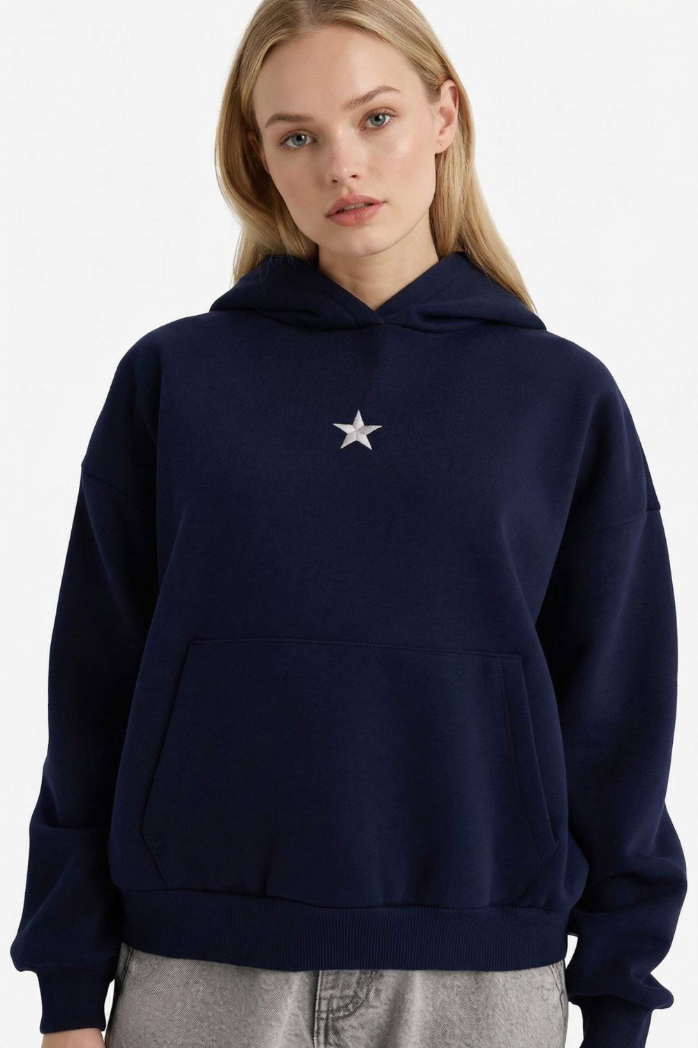 DeFacto Oversize Kapüşonlu Kalın Kumaş Sweatshirt G7628AX25CW görsel 4