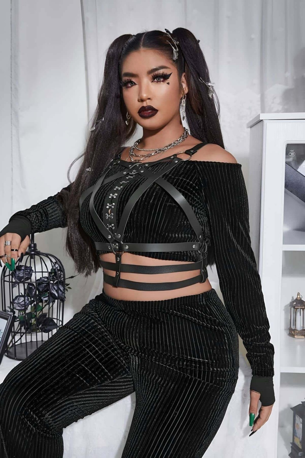 Motto10 Butik Fantazi Deri Göğüs Harness, Kadın Göğüs Üzeri Harness - APFT955