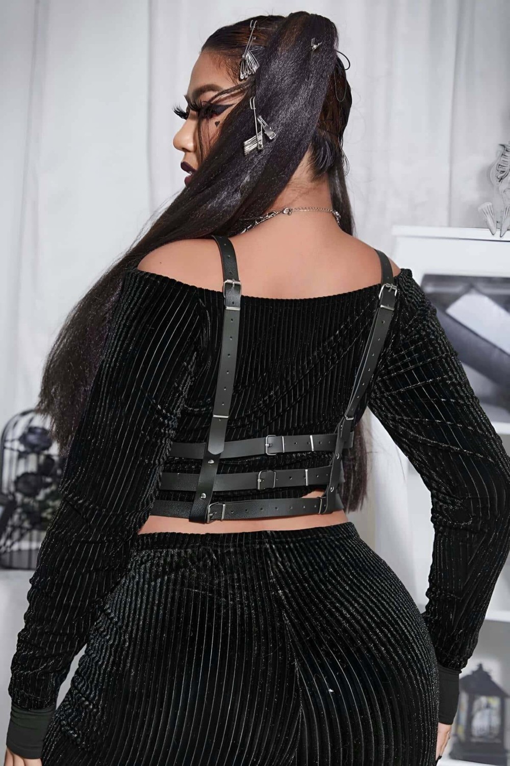 Motto10 Butik Fantazi Deri Göğüs Harness, Kadın Göğüs Üzeri Harness - APFT955 görsel 2