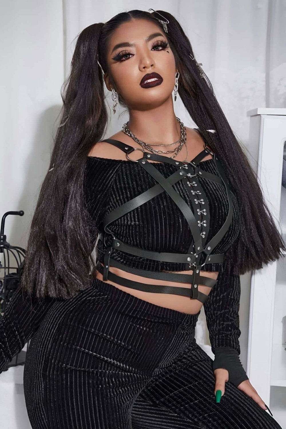Motto10 Butik Fantazi Deri Göğüs Harness, Kadın Göğüs Üzeri Harness - APFT955 görsel 3