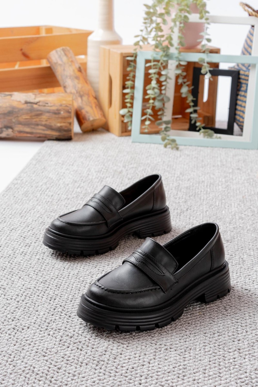 Asmi Shoes Kadın Mira Loafer Günlük Ayakkabı Siyah görsel 2
