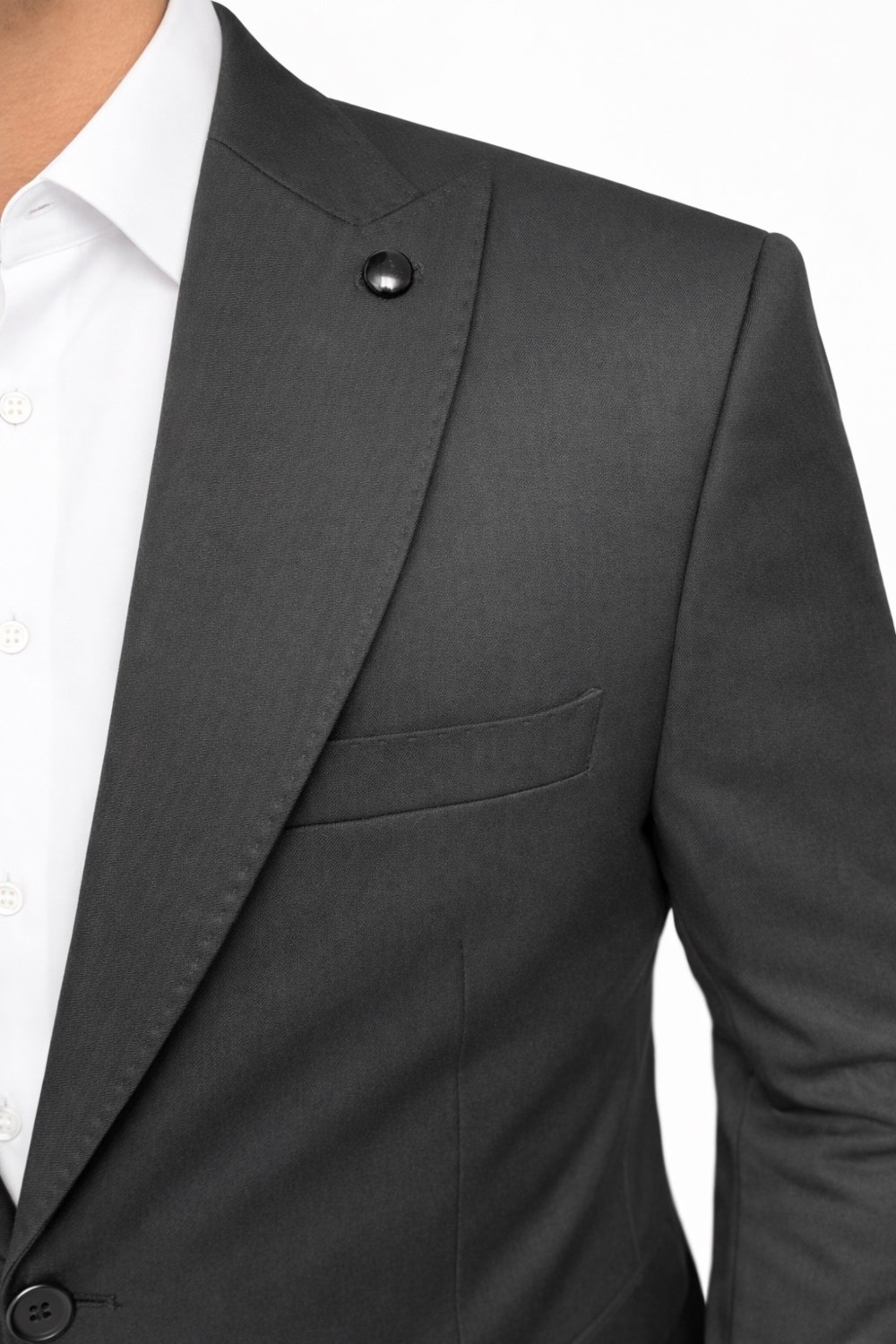 Plus Scorpion Erkek Blazer Ceket Twill Puntolu Kırlangıç Yaka 2 Düğmeli Çift Yırtmaçlı Slim Fit görsel 6