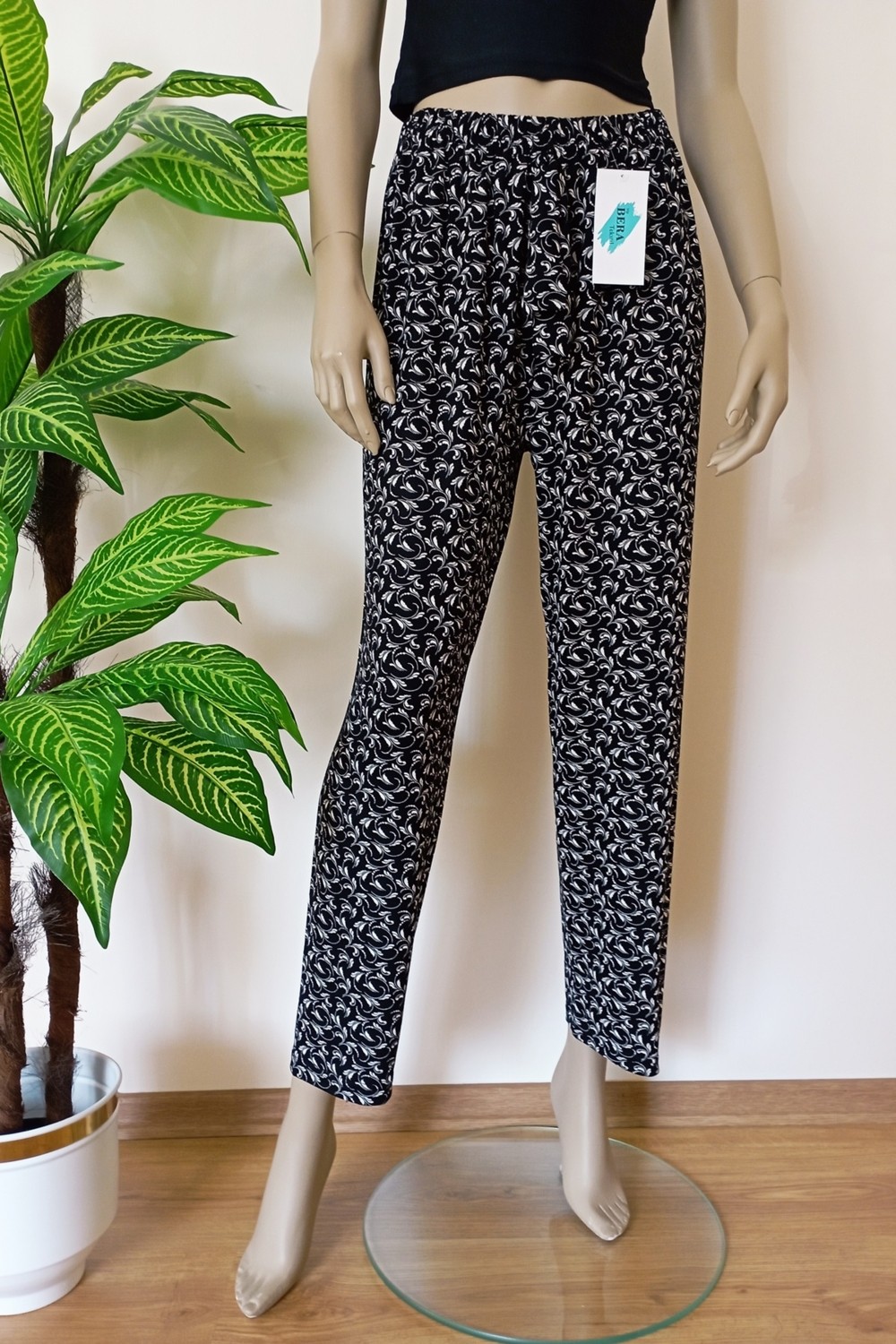 Vip Bera Tekstil Kadın Motif Desenli Likralı Esnek Penye Pijama Altı görsel 3