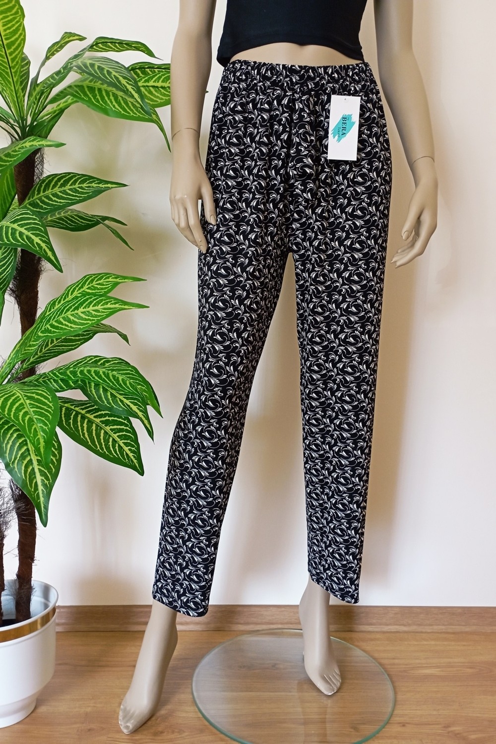 Vip Bera Tekstil Kadın Motif Desenli Likralı Esnek Penye Pijama Altı görsel 4