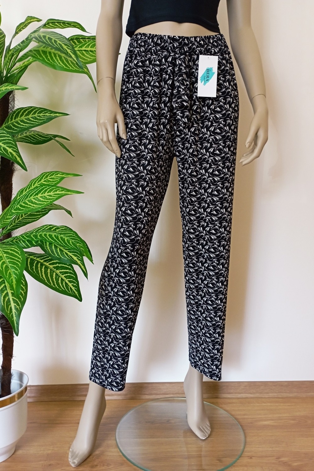 Vip Bera Tekstil Kadın Motif Desenli Likralı Esnek Penye Pijama Altı görsel 5