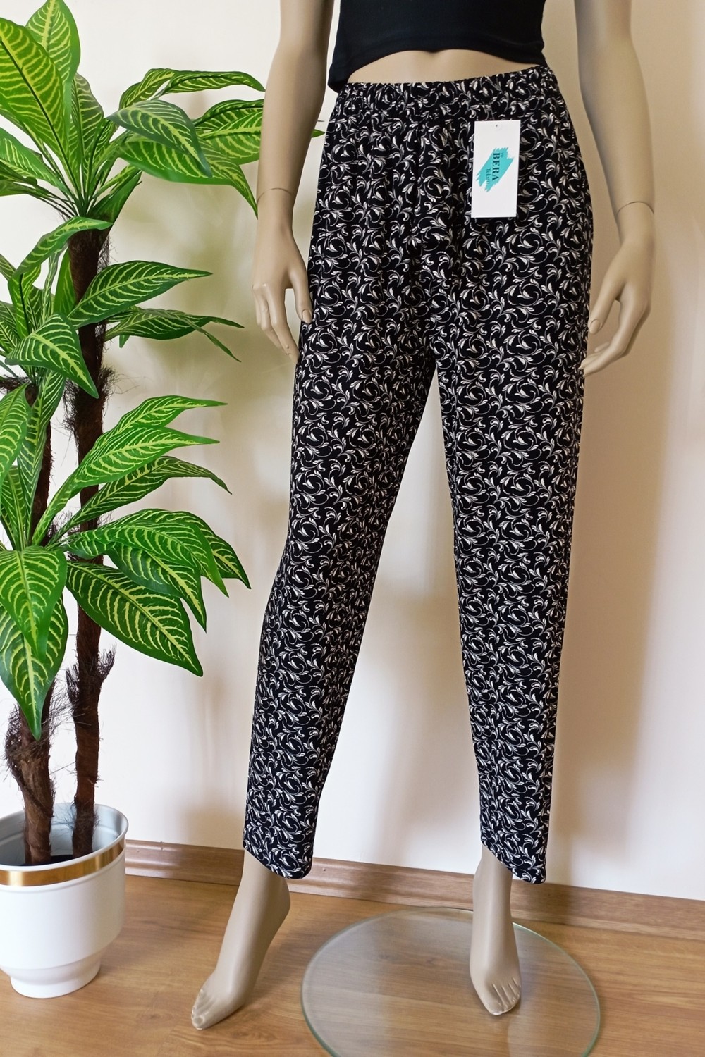 Vip Bera Tekstil Kadın Motif Desenli Likralı Esnek Penye Pijama Altı görsel 7