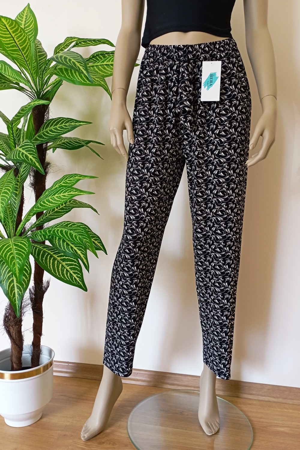 Vip Bera Tekstil Kadın Motif Desenli Likralı Esnek Penye Pijama Altı görsel 8