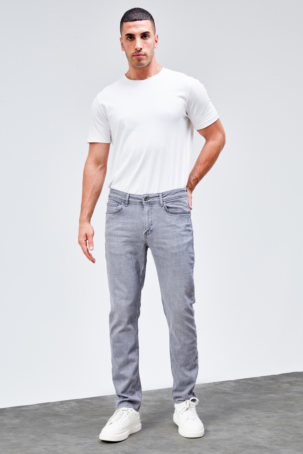 Halat's Erkek Gri Regular Fit Likralı Jean Kot Pantolon HENRY görsel 7