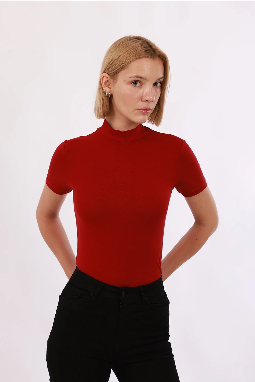 Yade Fashion Kadın Kısa Kol Bluz 4’lü Set görsel 4