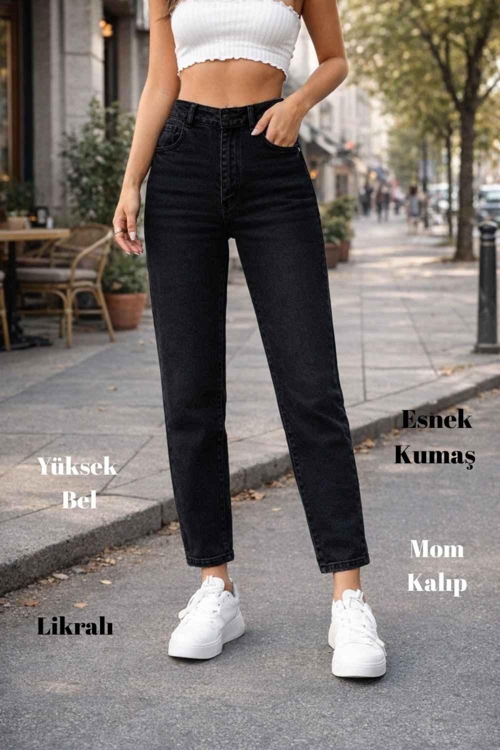 Cedy Denim Kadın Yüksek Bel Soho Boyfriend Jean C599