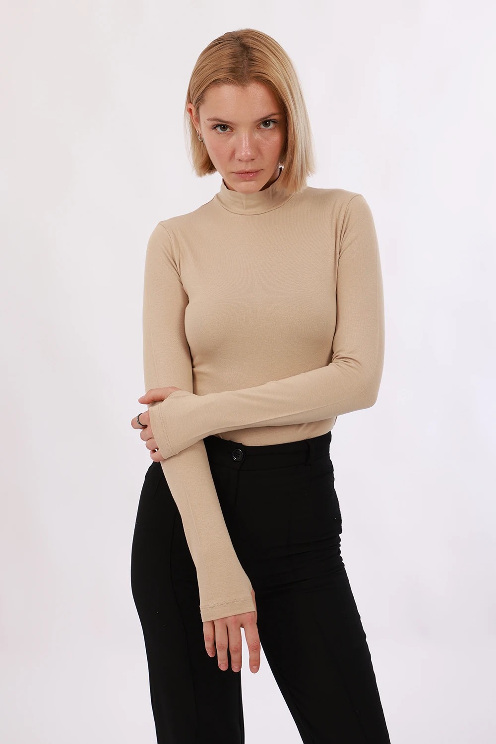 Yade Fashion Kadın Parmak Detaylı Body 4’lü Set görsel 3