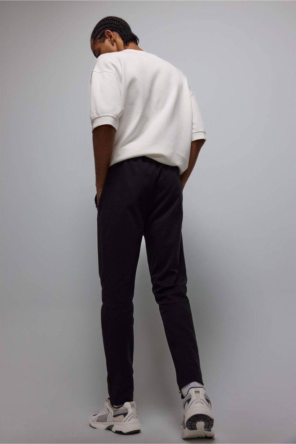 DeFacto Slim Fit Fermuarlı Basic Standart Paça Sporcu İnce Jogger Eşofman Altı S3309AZ26SP görsel 7