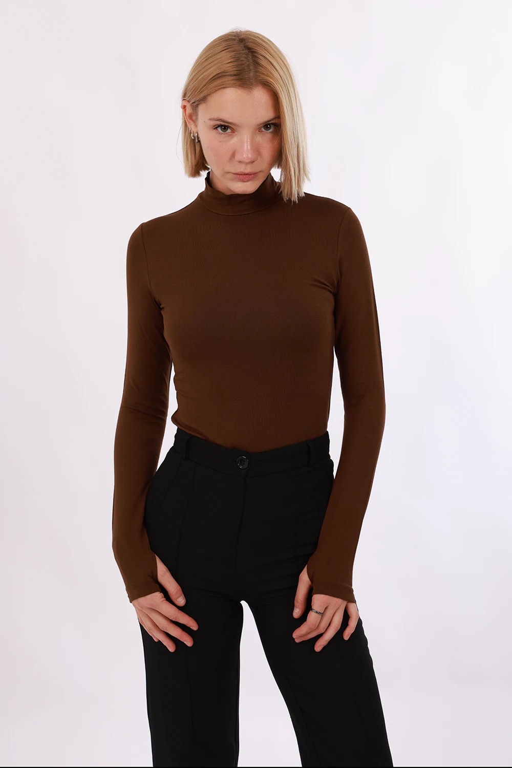 Yade Fashion Kadın Parmak Detaylı Body 2’li Set görsel 3