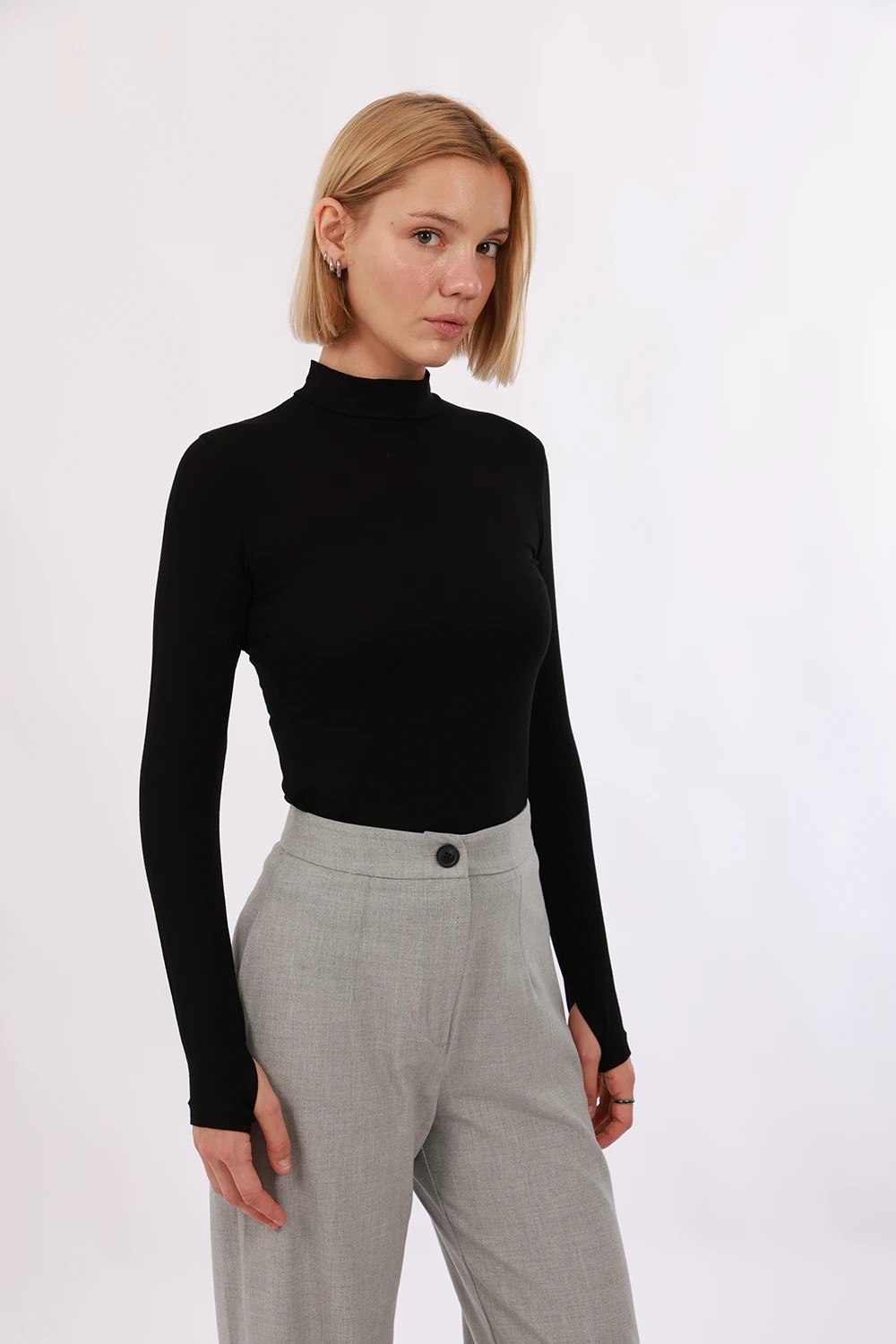 Yade Fashion Kadın Parmak Detaylı Body 2’li Set görsel 6