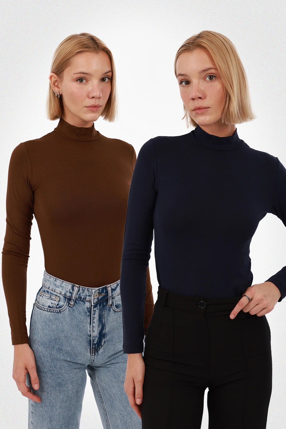 Yade Fashion Kadın Uzun Kol Body 2’li Set