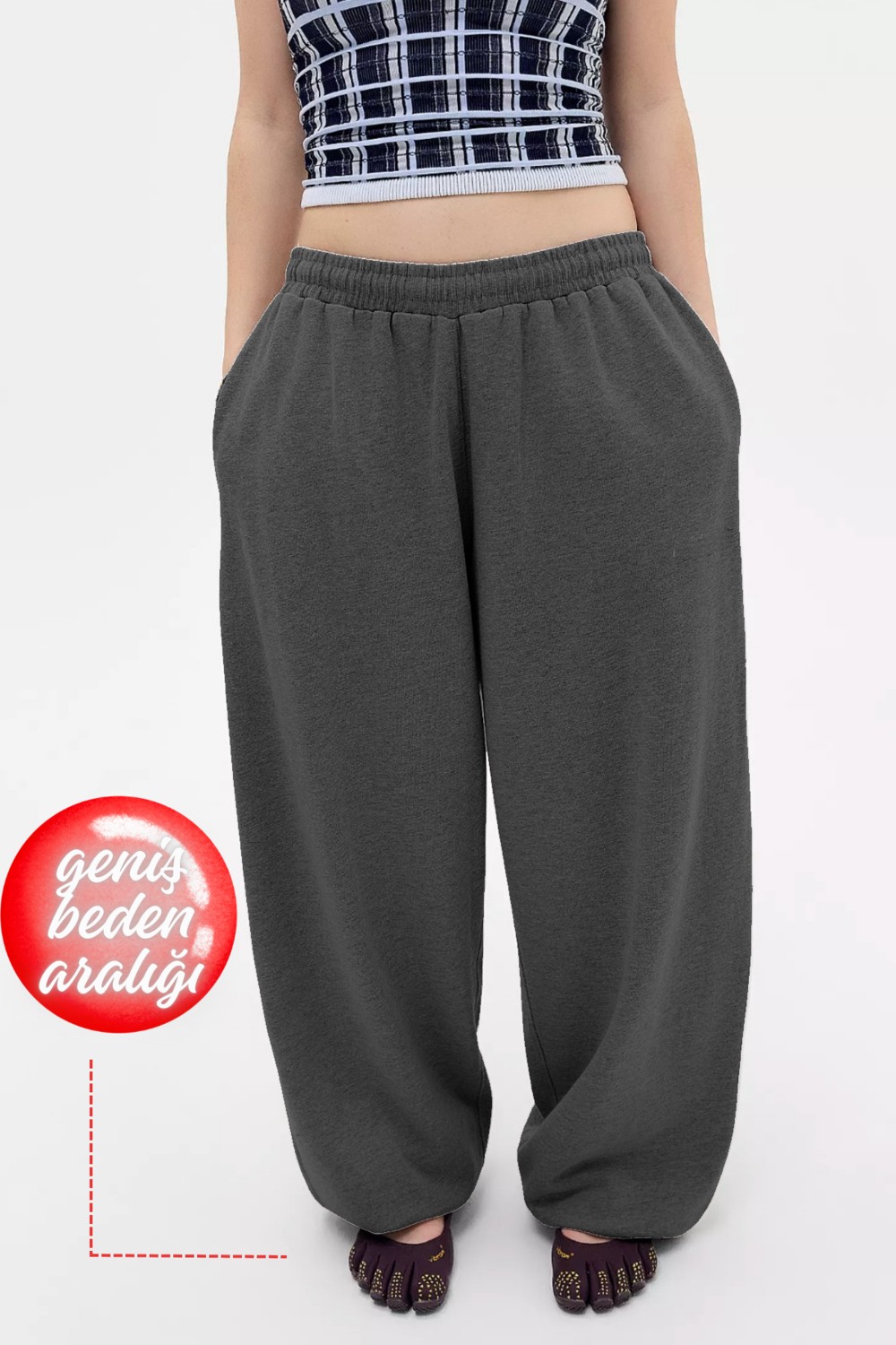 BSBSPOR Yazlık Eşofman Altı Kadın Erkek İçin Lastikli Paça Oversize Kesim Siyah