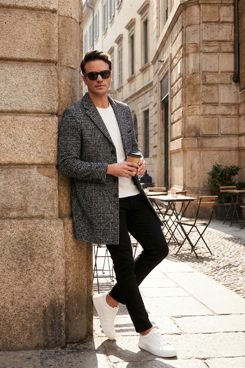 Buratti Slim Fit Pamuklu Düğmeli Kaşe Kaban Erkek Kaban 5840098