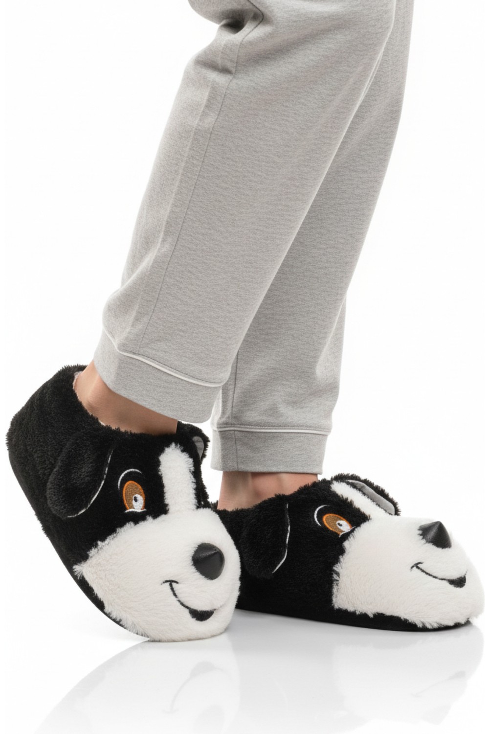 Ayakmod 26K001 Köpek Desenli Gri Unisex Panduf görsel 7