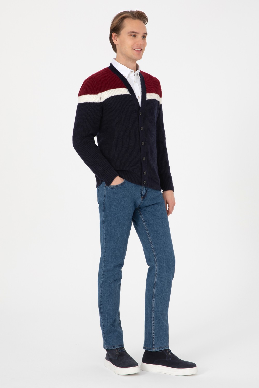 U.S. Polo Assn. Erkek V Yaka Antrasit Triko Hırka 50315033-VR006 görsel 4