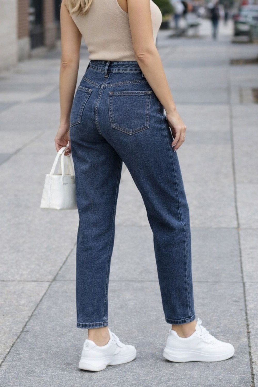 Cedy Denim Kadın Yüksek Bel Soho Boyfriend Jean C599 görsel 2