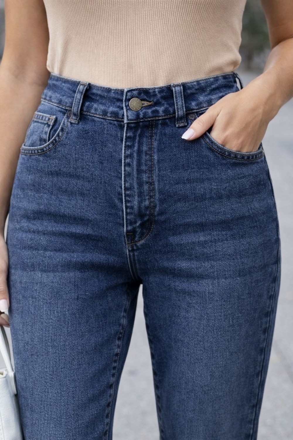 Cedy Denim Kadın Yüksek Bel Soho Boyfriend Jean C599 görsel 6
