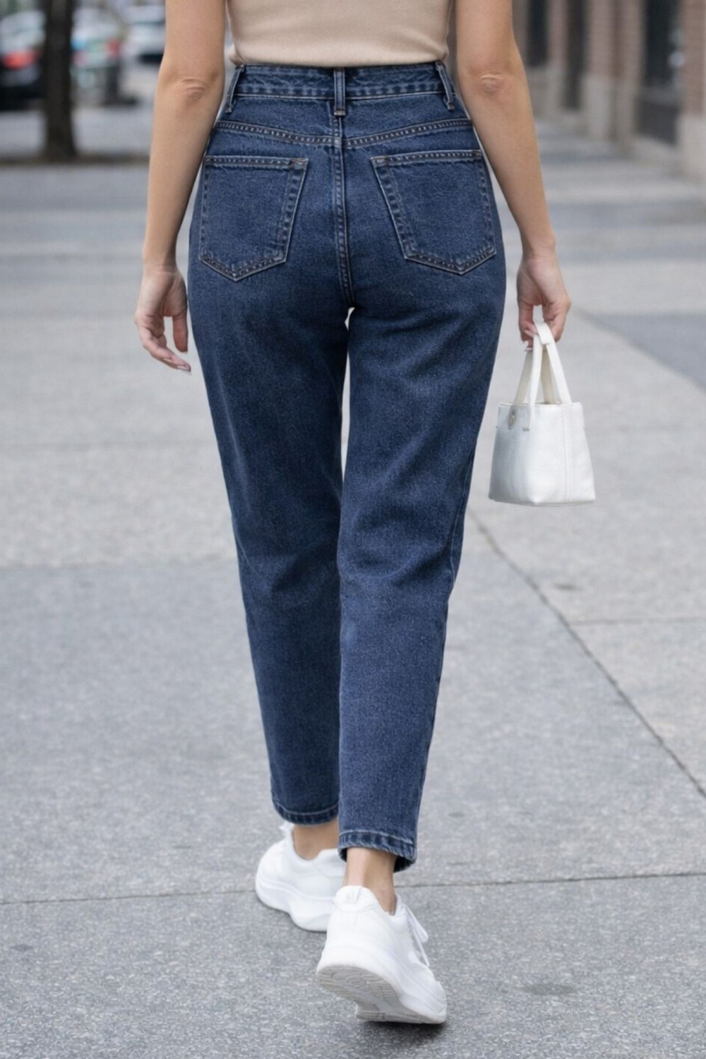 Cedy Denim Kadın Yüksek Bel Soho Boyfriend Jean C599 görsel 7