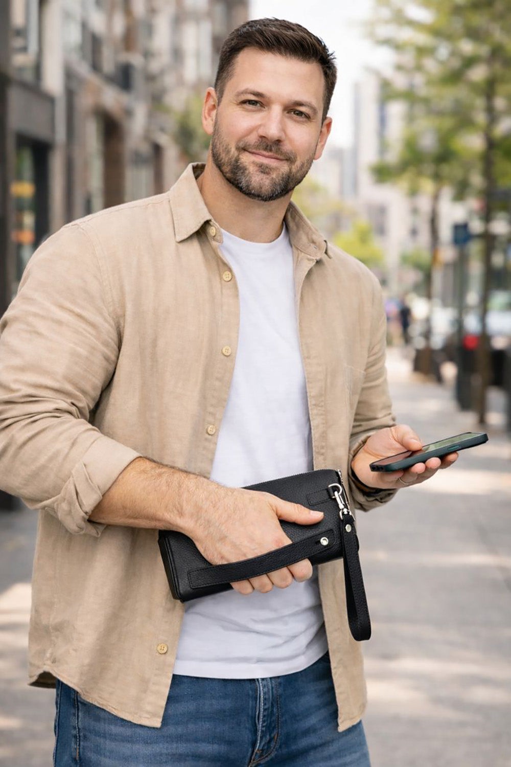 BloominBag Forte Wrist Kilitli Clutch Çanta Deri Eco-friendly Tasarım görsel 3