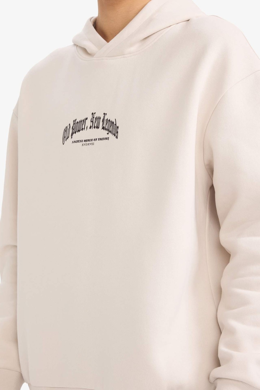 DeFacto Pamuklu Boxy Fit Kapüşonlu Baskılı Sweatshirt F8189AX26SP görsel 4