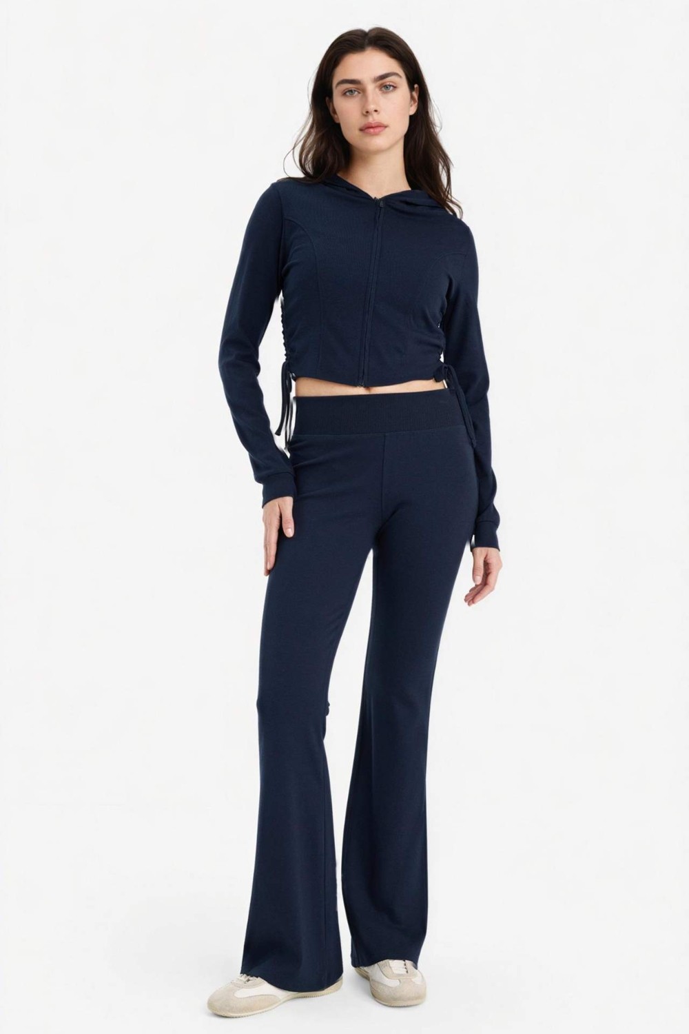 DeFacto Flare Fit Ribana Pantolon E0628AX26SP görsel 8