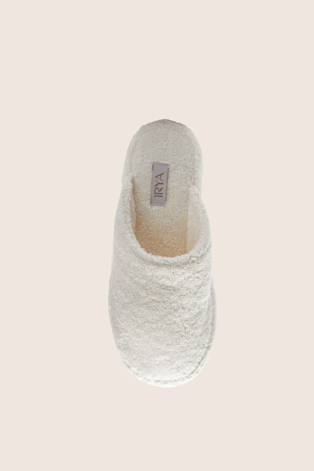 İrya Marble Unisex Kalın Tabanlı Havlu Terlik Krem görsel 4
