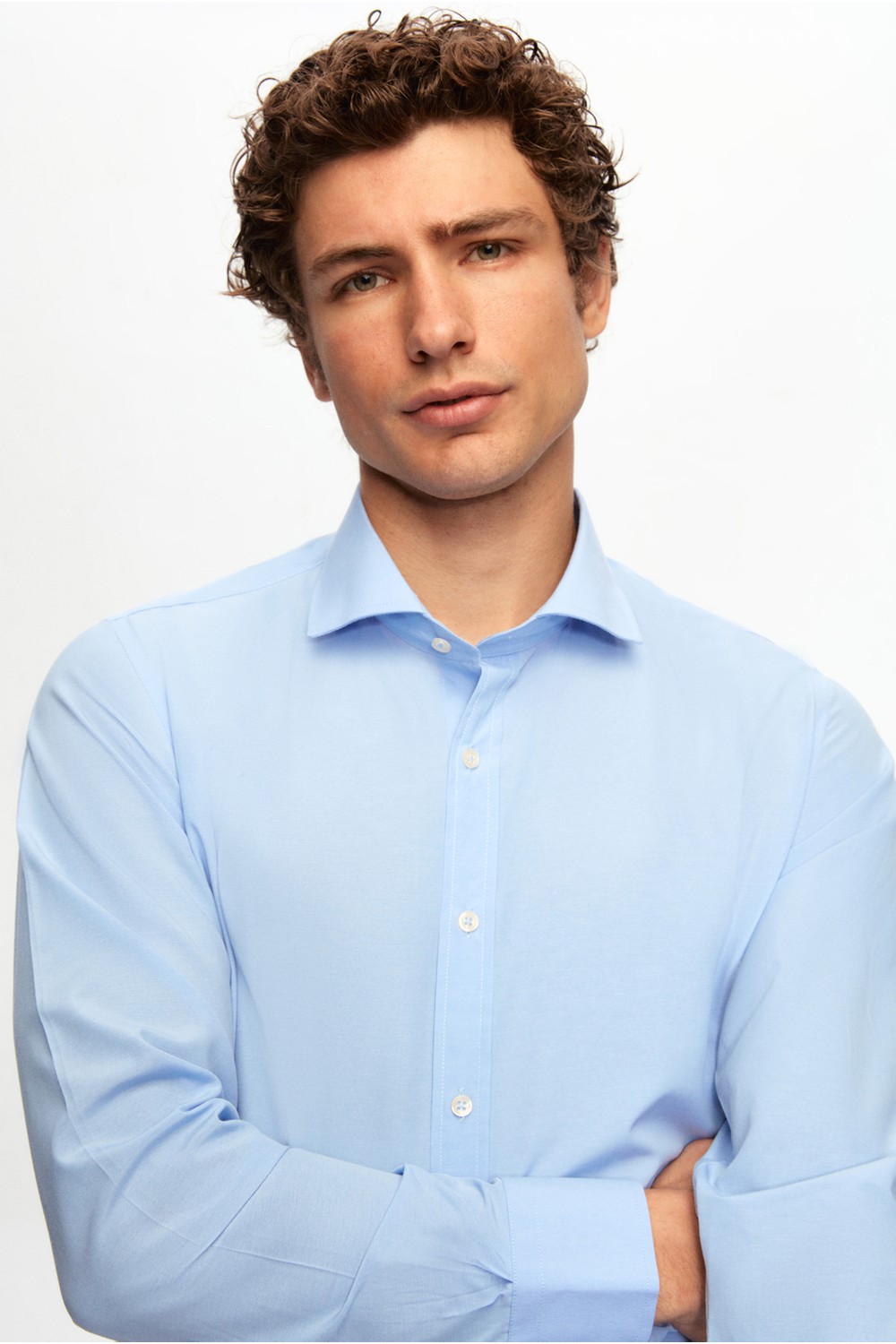 D'S Damat Slim Fit Beyaz Italyan Yaka Dar Kesim Klasik Kravatlık Uzun Kollu Kolay Ütülenebilir Nefes 2HF02ORT5185 görsel 6