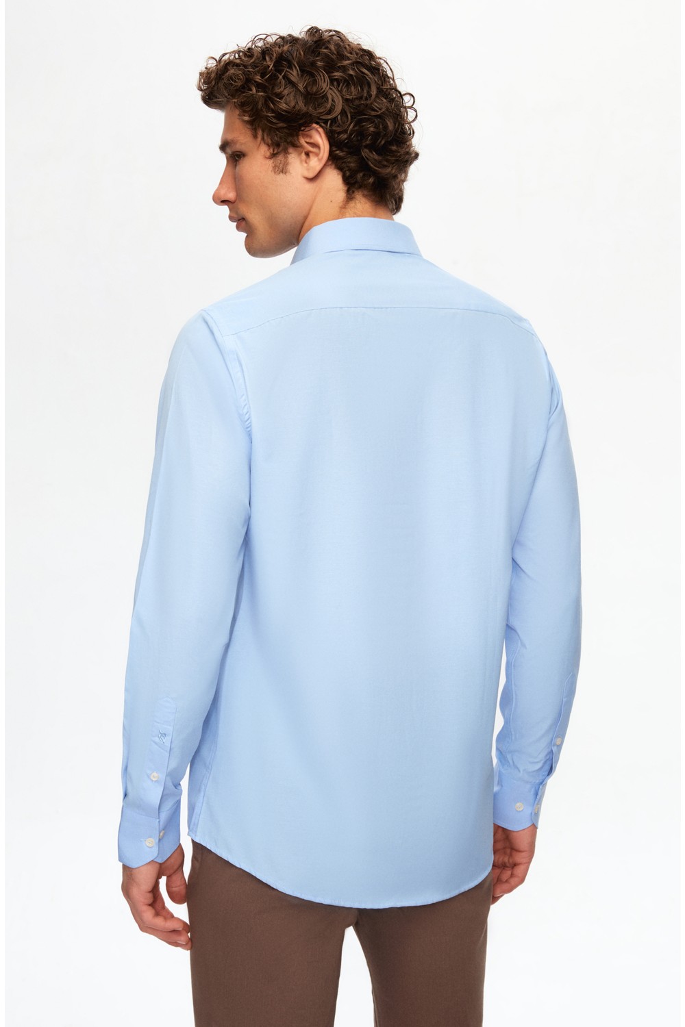 D'S Damat Slim Fit Beyaz Italyan Yaka Dar Kesim Klasik Kravatlık Uzun Kollu Kolay Ütülenebilir Nefes 2HF02ORT5185 görsel 8