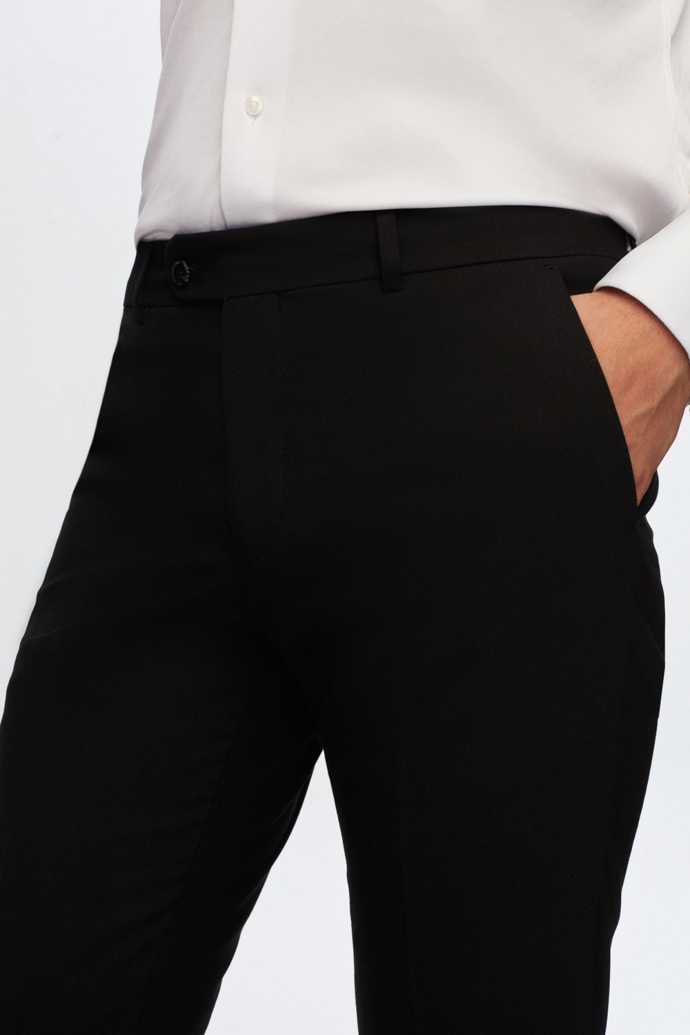 D'S Damat Slim Fit Siyah Düz Mono Yaka Çift Yırtmaçlı Astarlı Takim Elbise 4HF05ORT01577 görsel 5
