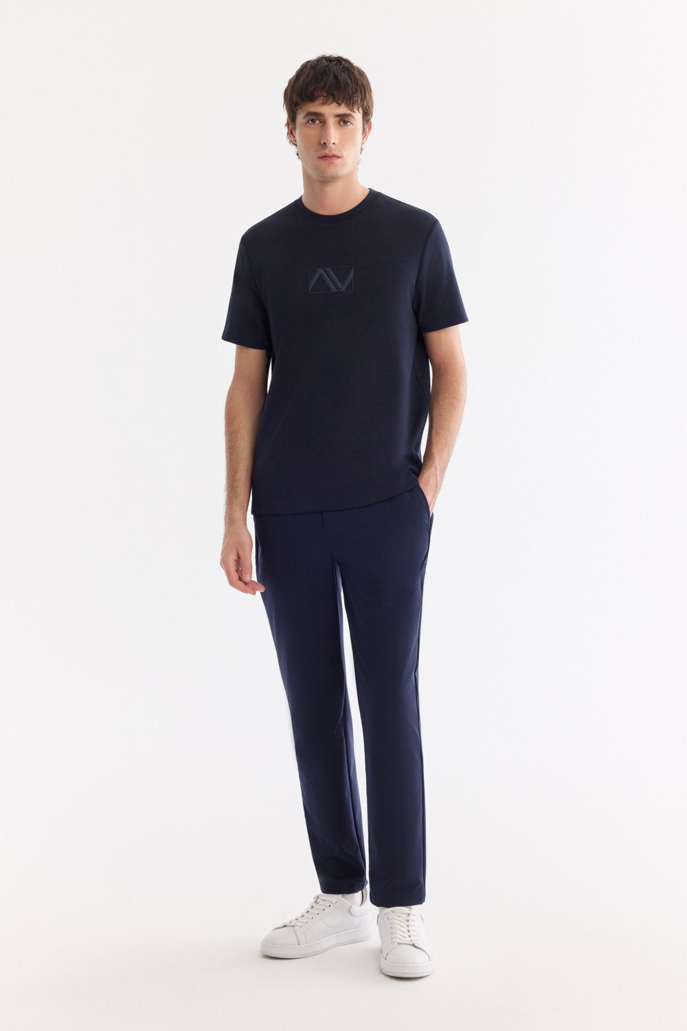AVVA Erkek Haki Yanı Lastikli Kırışmaz Teknik Kumaş Slim Fit Chino Pantolon A61Y3077
