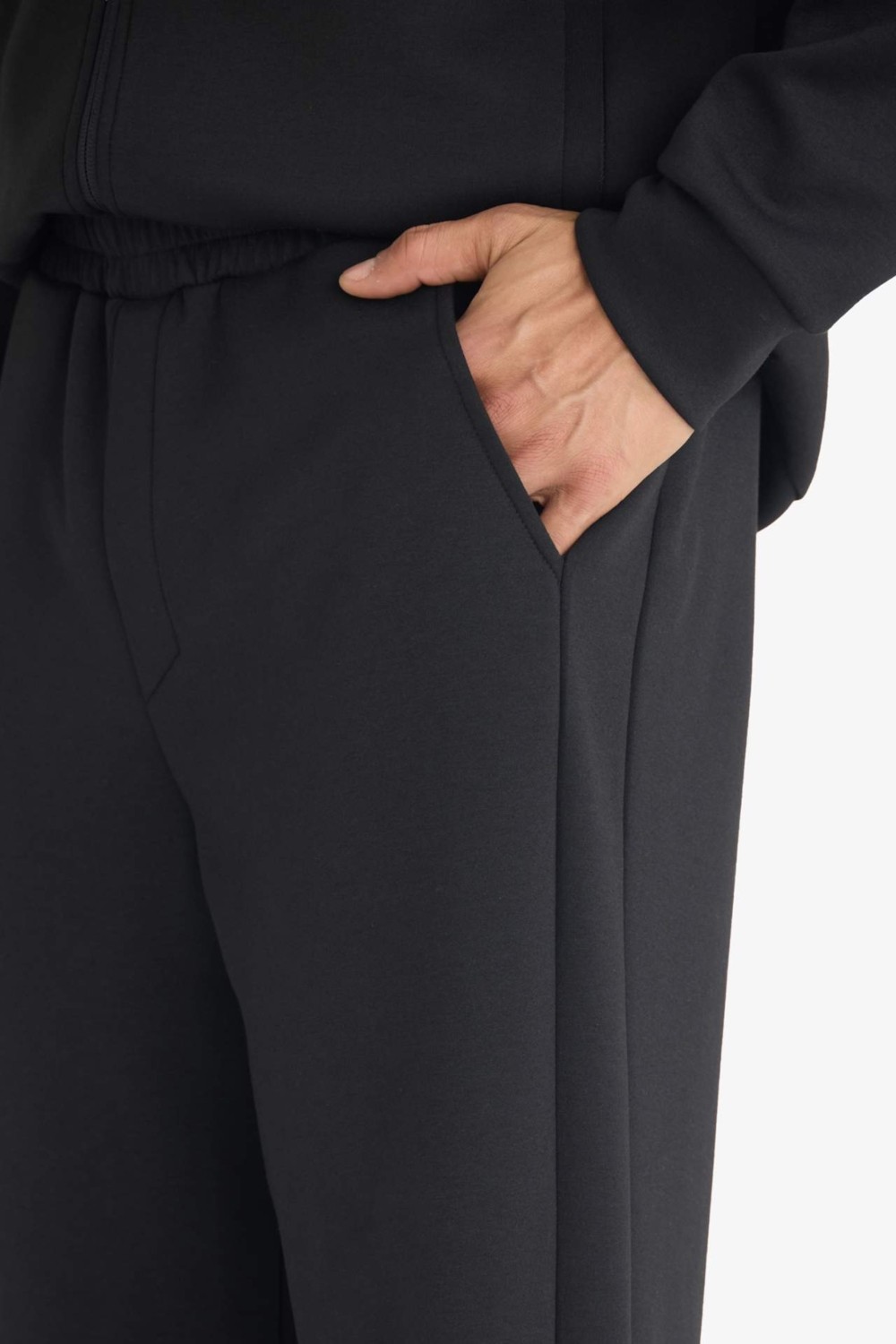 DeFacto Ultra Yumuşak Relax Fit Skuba Dalgıç Kumaş Jogger F9382AX26SP görsel 5