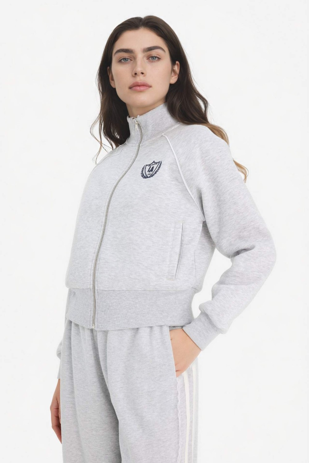 DeFacto Loose Fit Baskılı Fermuarlı Sweatshirt G8117AX26SP görsel 3