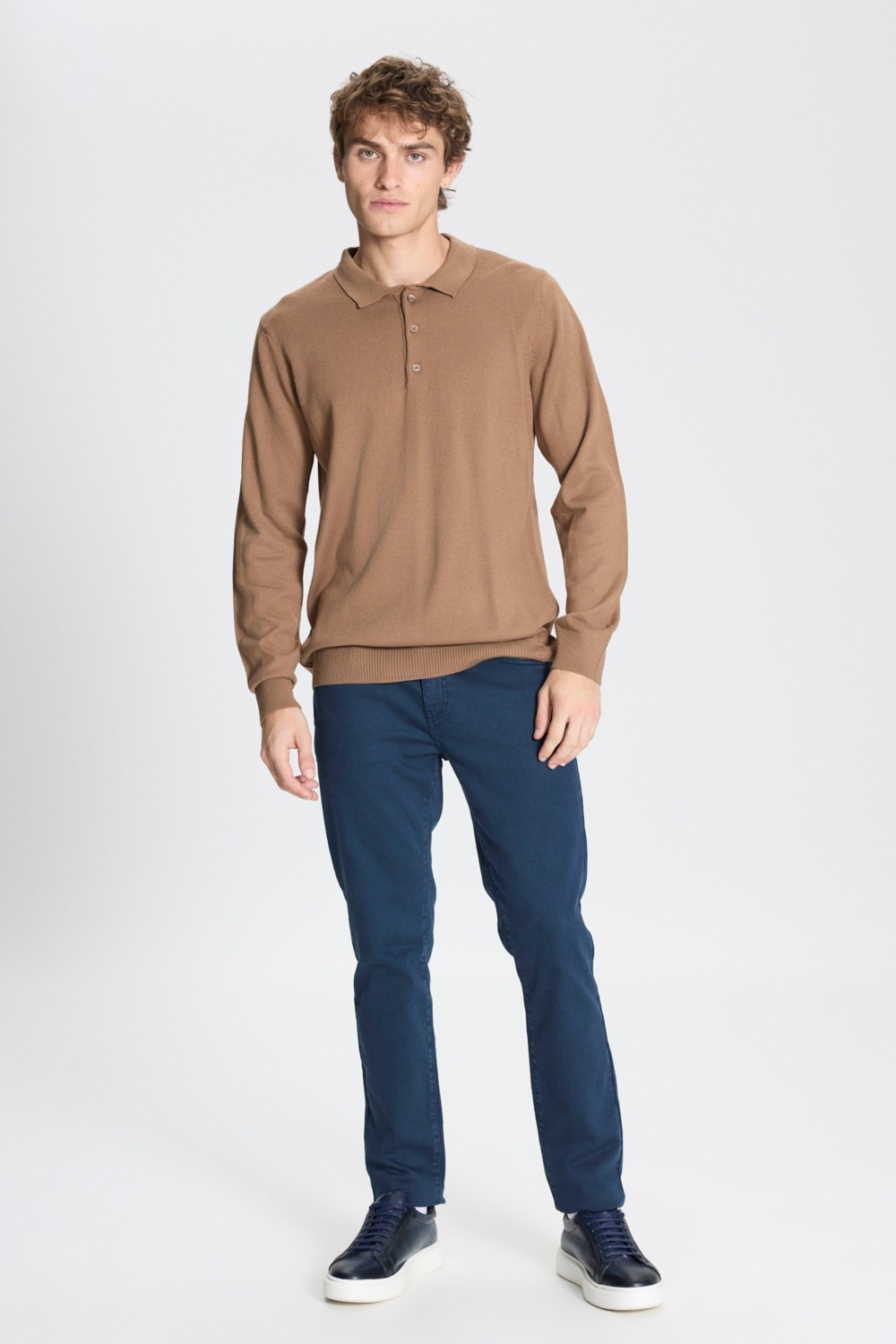 Altınyıldız Classics Erkek Vizon Tüylenme Yapmayan Anti Pilling Kumaş Standart Fit Polo Yaka Triko görsel 2