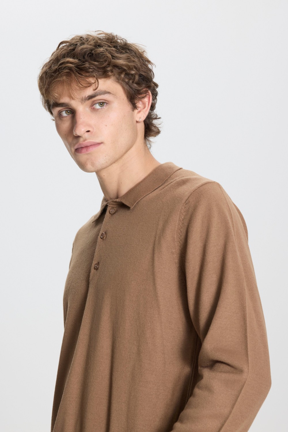 Altınyıldız Classics Erkek Vizon Tüylenme Yapmayan Anti Pilling Kumaş Standart Fit Polo Yaka Triko görsel 4