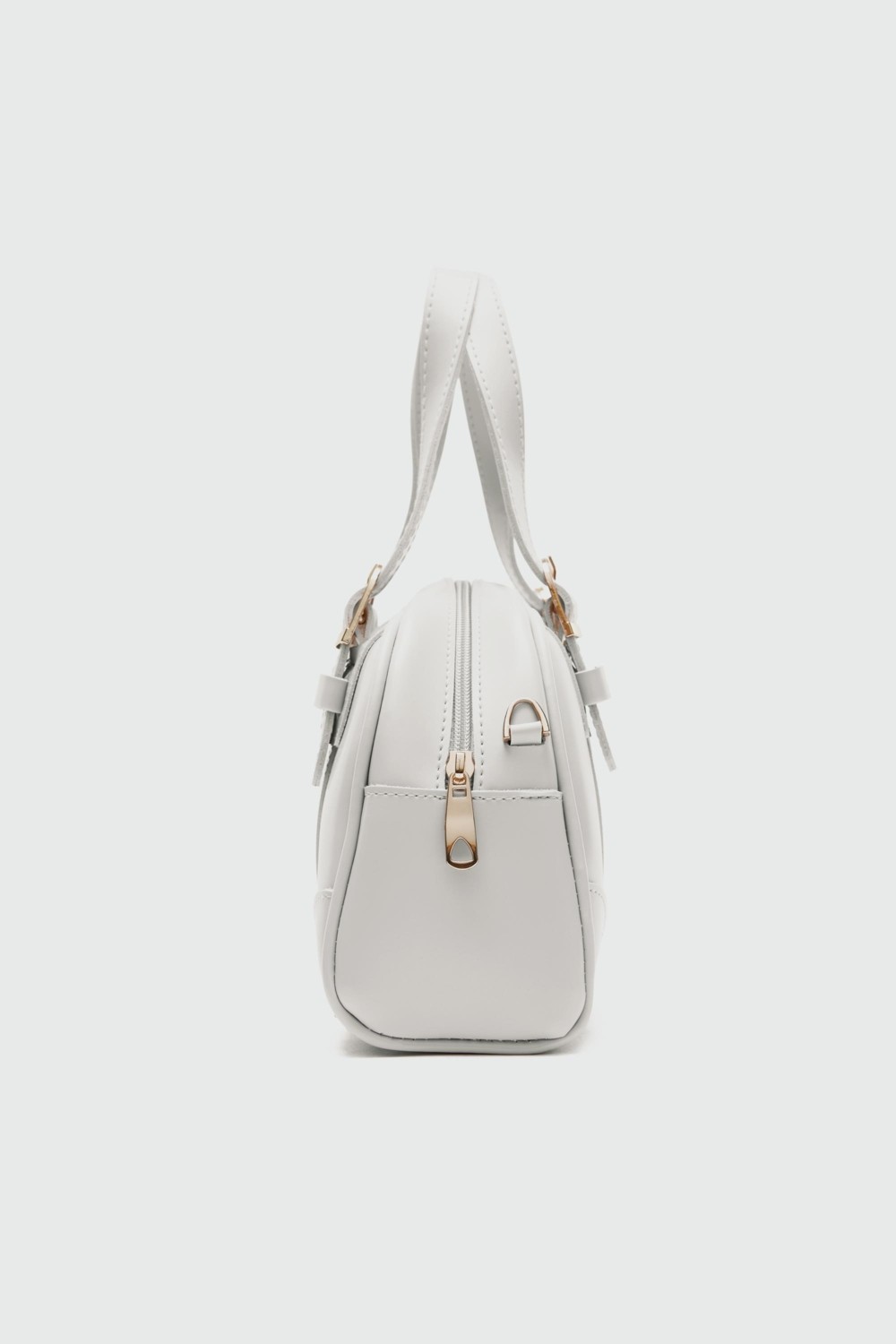 Shule Bags Peggy Oval Çapraz Çanta Krem Metal Aksesuar ile Şık Tasarım Kadınlar İçin Günlük Kullanım görsel 4